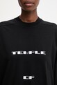 Rick Owens DRKSHDW Jumbo tricou de bumbac pentru femei negru DS01F4204.RNEP7