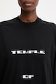 Rick Owens DRKSHDW Jumbo tricou de bumbac pentru femei negru DS01F4204.RNEP7