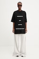 Rick Owens DRKSHDW Jumbo tricou de bumbac pentru femei DS01F4204.RNEP7 negru