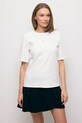 Bizuu t-shirt MELISA z elastanem biały MELISA.KREMOWY
