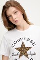 Converse t-shirt damski bawełniany biały CVW6T063