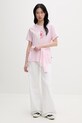 Converse T-shirt damski bawełniany CVW6T088 różowy SS26