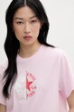 Converse T-shirt damski bawełniany różowy CVW6T088