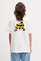 Odzież Kenzo t-shirt bawełniany GOTS KENZO WILD TIGER LOOSE T- FG52TS3114SG biały