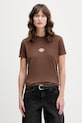 Dickies T-shirt Γυναικείο βαμβακερό καφέ DK0A4ZAO0TB1