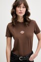 Dickies T-shirt Γυναικείο βαμβακερό καφέ DK0A4ZAO0TB1