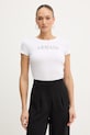 Памучна тениска Armani Exchange вталена бял XW002106.AF10356