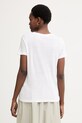 Odzież Armani Exchange T-shirt damski z dodatkiem lnu XW002288.AF12899 srebrny