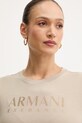 Памучна тениска Armani Exchange бежов XW002294.AF17172