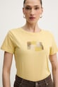 Oblačila Bombažna kratka majica Armani Exchange XW002322.AF10356 rumena