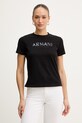 Памучна тениска Armani Exchange стандартна черен XW002340.AF10358