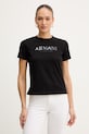 Памучна тениска Armani Exchange стандартна черен XW002340.AF10358