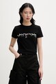 Miss Sixty T-shirt damski bawełniany z elastanem czarny 6M1SJ04000