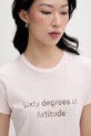 Miss Sixty T-shirt damski z bawełną różowy 6M1SJ72110