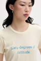 Miss Sixty T-shirt damski z bawełną żółty 6M1SJ72110