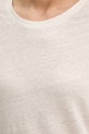 BOSS Orange t-shirt damski lniany C Emma 50556387 beżowy