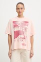 BOSS Orange t-shirt damski bawełniany C Eboys 2 różowy 50559078