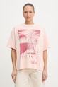 BOSS Orange t-shirt damski bawełniany C Eboys 2 różowy 50559078