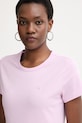 BOSS Majica za žene od pamuka ljubičasta 50557843
