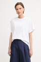 BOSS T-shirt damski z bawełną Elne2 biały 50560987
