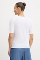 Odzież BOSS t-shirt basic damski z dodatkiem jedwabiu Evyta 50561508 biały
