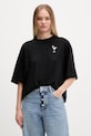 Odzież HUGO Blue t-shirt damski bawełniany Oversized_Tee_B 50560772 czarny
