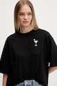 HUGO Blue t-shirt damski bawełniany Oversized_Tee_B czarny 50560772