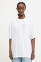Odzież HUGO Blue T-shirt damski bawełniany Oversized_Tee_B 50560784 beżowy