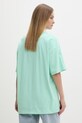 Odzież HUGO Blue T-shirt damski bawełniany Oversized_Tee_B 50560784 turkusowy