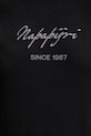 Παιδικό βαμβακερό μπλουζάκι Napapijri BARYTE NP0A4I8Y9411 μαύρο