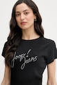 Joop! T-shirt damski bawełniany z elastanem czarny 30102094
