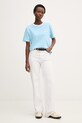 Joop! t-shirt damski bawełniany 30103056 niebieski SS26