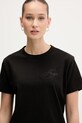 HUGO basic majica kratkih rukava za žene od pamuka Damacia_7 crna 50561233