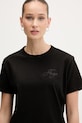 HUGO basic majica kratkih rukava za žene od pamuka Damacia_7 crna 50561233