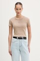 HUGO crop top damski beżowy 50568725