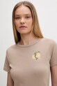 HUGO majica za žene s pamukom bež 50568918