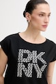Dkny t-shirt czarny P5RHRWSW