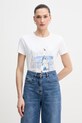 Dkny t-shirt z elastanem biały P61MPWNA