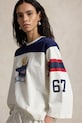 Polo Ralph Lauren EVEN JSY-KNT-T-SHIRT longsleeve damski bawełniany biały 211A12714001