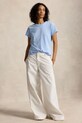 Clothing Polo Ralph Lauren COTTON JERSEY-KNT-T-SHIRT basic t-shirt cotton women's 211B14605019 blue
