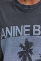 Anine Bing CADE TEE PALMS - WASHED GREY T-shirt bawełniany damski szary A.08.12162.WBL1