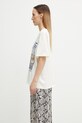 Anine Bing CADE TEE WILDFLOWERS - OFF WHITE t-shirt damski bawełniany A.08.12078.OFW1 beżowy SS26