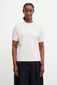 Anine Bing JAYLIN TEE COLLEGIATE - POWDER PINK T-shirt bawełniany damski różowy A.08.12505.PKI1