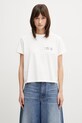 Anine Bing SHELLEY TEE I SEE YOU I LOVE YOU - WASHED CREAM T-shirt bawełniany damski beżowy A.08.11986.WKHA3