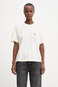 Anine Bing WAGNER TEE SOFT STENCIL - CREAM t-shirt bawełniany damski beżowy A.08.12383.WKHA2