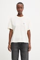 Anine Bing WAGNER TEE SOFT STENCIL - CREAM t-shirt bawełniany damski beżowy A.08.12383.WKHA2