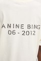 Anine Bing WAGNER TEE SOFT STENCIL - CREAM t-shirt bawełniany damski beżowy A.08.12383.WKHA2