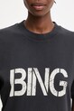 Anine Bing WAGNER TEE STENCIL - VINTAGE BLACK t-shirt bawełniany damski czarny A.08.12382.VTG3