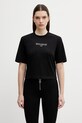 Off-White t-shirt bawełniany Statement Boxy nadruk czarny 2AA124S26JER006