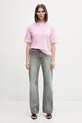 Off-White Spray Off Stamp t-shirt bawełniany damski 2AA124S26JER007 różowy